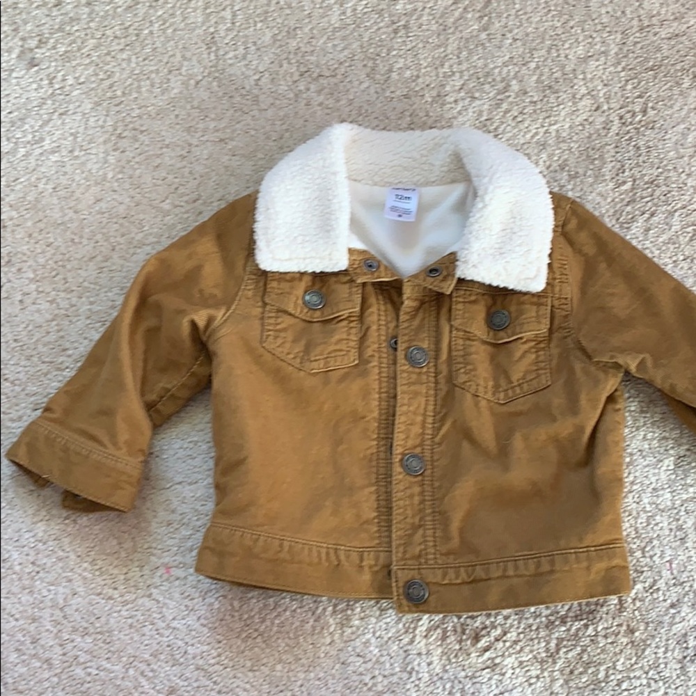 Carter’s Fleece Lined Brown Corduroy Jacket Sz 12m